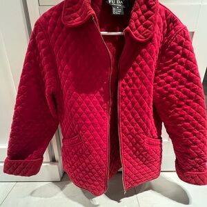 FU DA Women's Quilted Red Jacket